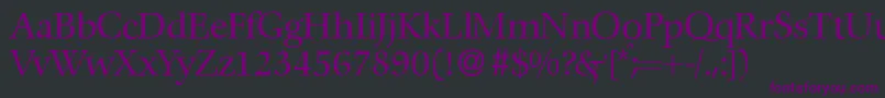C792RomanRegular Font – Purple Fonts on Black Background