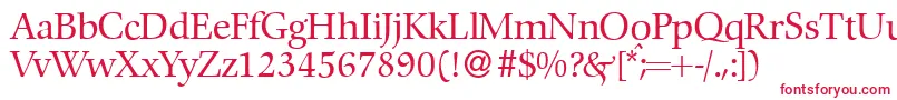 C792RomanRegular-fontti – punaiset fontit valkoisella taustalla