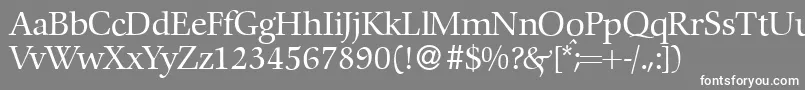 フォントC792RomanRegular – 灰色の背景に白い文字
