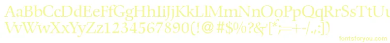 フォントC792RomanRegular – 白い背景に黄色の文字