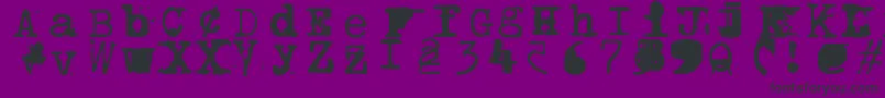 Bwptype Font – Black Fonts on Purple Background