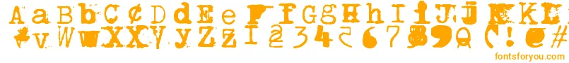Bwptype-Schriftart – Orangefarbene Schriften