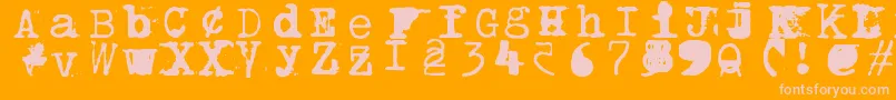 Bwptype Font – Pink Fonts on Orange Background
