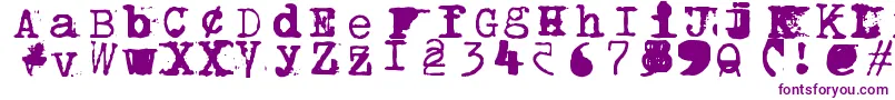 Bwptype Font – Purple Fonts on White Background