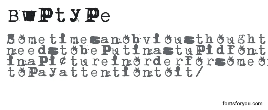 Обзор шрифта Bwptype