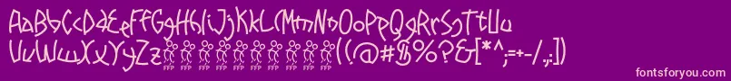 Weitere Informationen zur PromenadesFontFfp-Schriftart PromenadesFontFfp-Schriftart – Rosa Schriften auf violettem Hintergrund