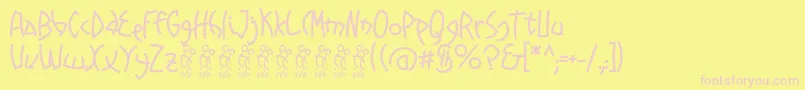 PromenadesFontFfp Font – Pink Fonts on Yellow Background