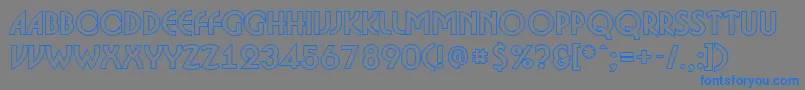 フォントABosanovaotlBold – 灰色の背景に青い文字
