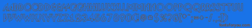 ABosanovaotlBold Font – Brown Fonts on Blue Background