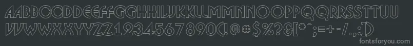 Fonte ABosanovaotlBold – fontes cinzas em um fundo preto