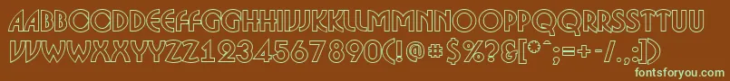 ABosanovaotlBold-Schriftart – Grüne Schriften auf braunem Hintergrund