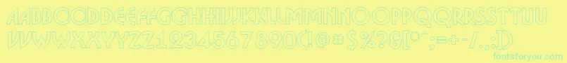 ABosanovaotlBold Font – Green Fonts on Yellow Background