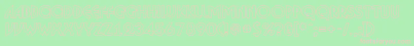 ABosanovaotlBold Font – Pink Fonts on Green Background