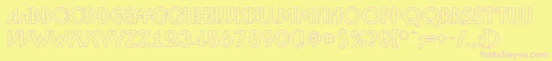 ABosanovaotlBold Font – Pink Fonts on Yellow Background