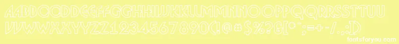 ABosanovaotlBold Font – White Fonts on Yellow Background