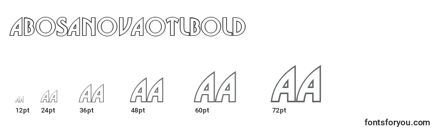 Größen der Schriftart ABosanovaotlBold