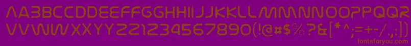 NasalizationinkRegular Font – Brown Fonts on Purple Background