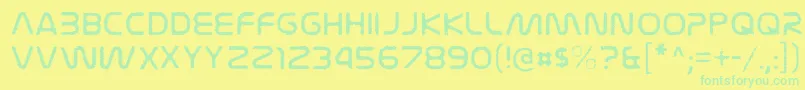 NasalizationinkRegular Font – Green Fonts on Yellow Background