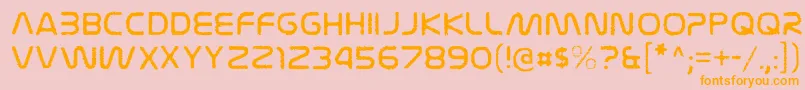 NasalizationinkRegular Font – Orange Fonts on Pink Background