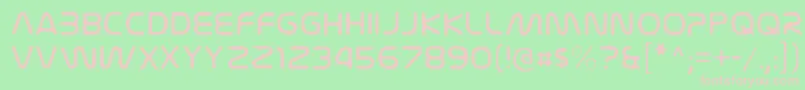 NasalizationinkRegular Font – Pink Fonts on Green Background