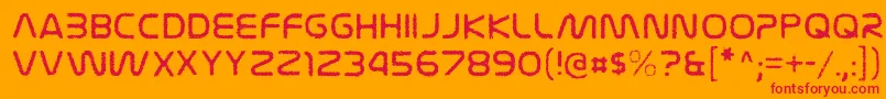 NasalizationinkRegular Font – Red Fonts on Orange Background