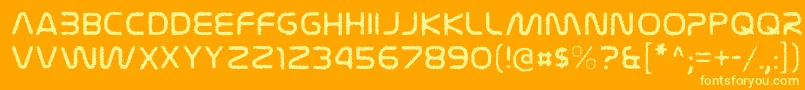 NasalizationinkRegular Font – Yellow Fonts on Orange Background