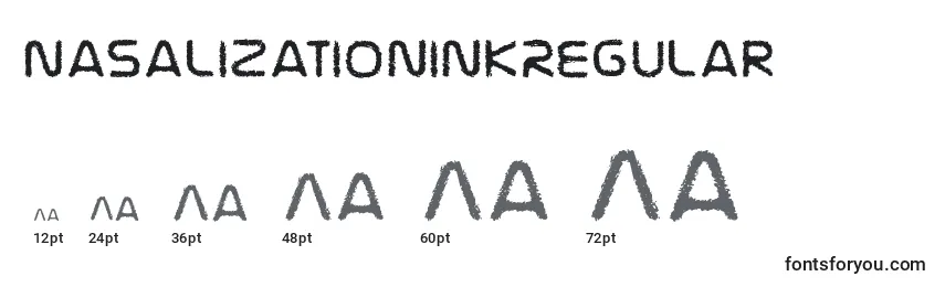 NasalizationinkRegular Font Sizes