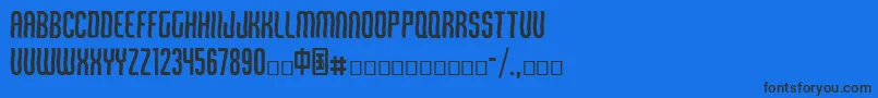 Qiroff Font – Black Fonts on Blue Background