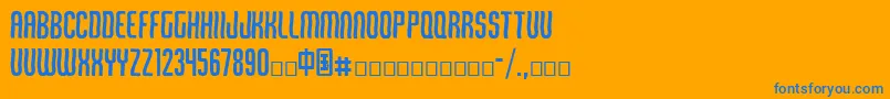 More about Qiroff Font Qiroff Font – Blue Fonts on Orange Background