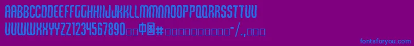 Qiroff Font – Blue Fonts on Purple Background