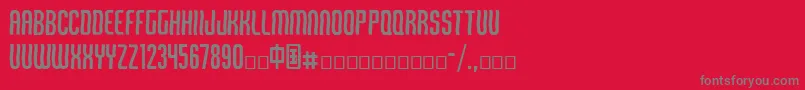 Qiroff Font – Gray Fonts on Red Background