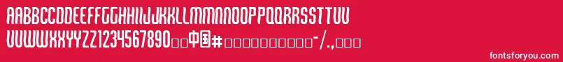 Qiroff Font – White Fonts on Red Background