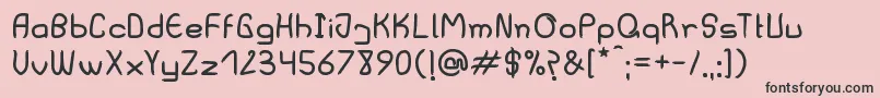 フォントVillaSanjurjo – ピンクの背景に黒い文字