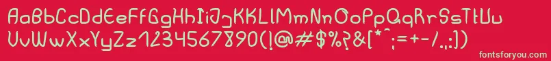 VillaSanjurjo Font – Green Fonts on Red Background