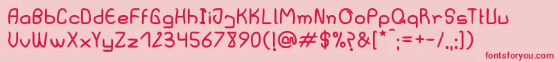 VillaSanjurjo Font – Red Fonts on Pink Background