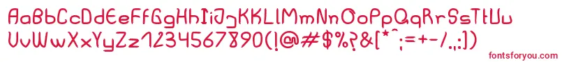 VillaSanjurjo Font – Red Fonts on White Background