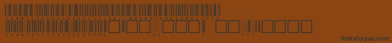 Шрифт C39hrp24dhttNormal – чёрные шрифты на коричневом фоне