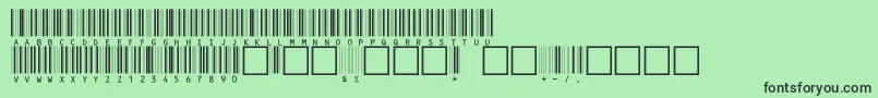 C39hrp24dhttNormal-Schriftart – Schwarze Schriften auf grünem Hintergrund