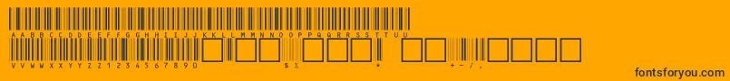 C39hrp24dhttNormal Font – Black Fonts on Orange Background
