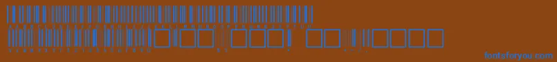 C39hrp24dhttNormal-Schriftart – Blaue Schriften auf braunem Hintergrund