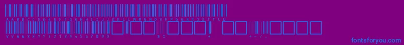 C39hrp24dhttNormal Font – Blue Fonts on Purple Background