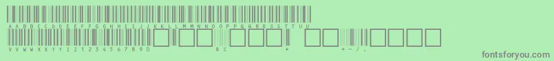 C39hrp24dhttNormal-Schriftart – Graue Schriften auf grünem Hintergrund