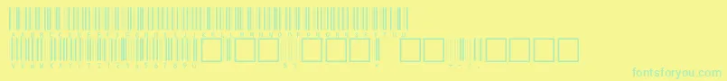 C39hrp24dhttNormal Font – Green Fonts on Yellow Background