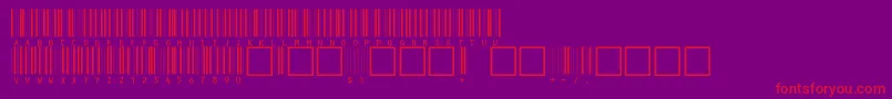 C39hrp24dhttNormal-Schriftart – Rote Schriften auf violettem Hintergrund