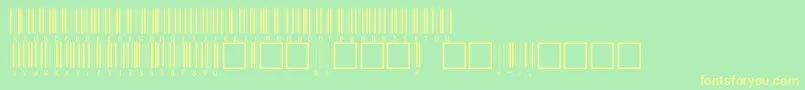 C39hrp24dhttNormal-Schriftart – Gelbe Schriften auf grünem Hintergrund