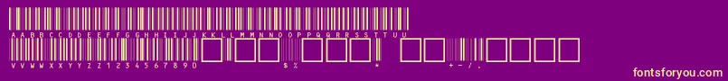 C39hrp24dhttNormal Font – Yellow Fonts on Purple Background