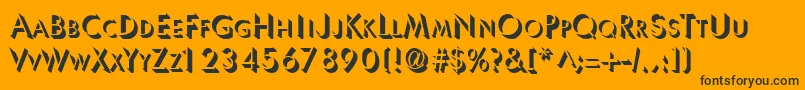 Ultrashadow Font – Black Fonts on Orange Background