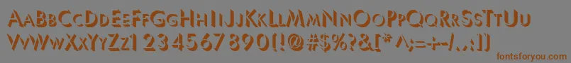Ultrashadow Font – Brown Fonts on Gray Background