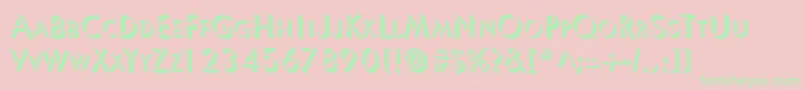 Ultrashadow Font – Green Fonts on Pink Background