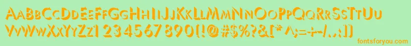 Ultrashadow Font – Orange Fonts on Green Background